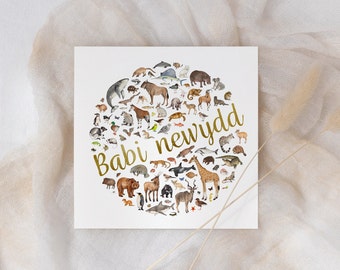 Babi newydd - Welsh new baby card