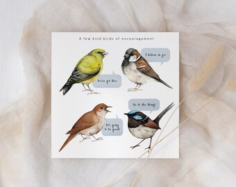 Motivational card - Birds of encouragement