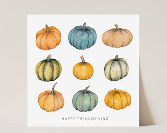 Thanksgiving pumpkins card