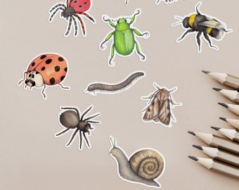 Minibeast animal stickers