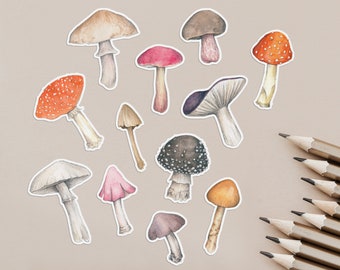 Mushroom and toadstool stickers