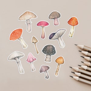 Mushroom and toadstool stickers