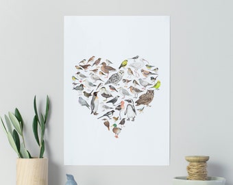 Bird heart - digital print