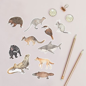 Australian animal sticker set