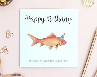 Goldfish birthday card