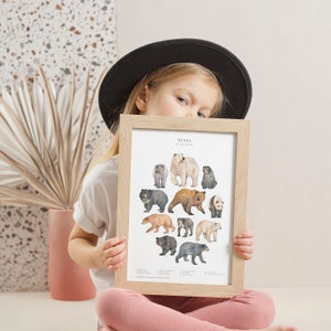 Bears downloadable animal art print
