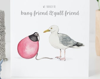 Animal pun card - Boy friend and girl friend