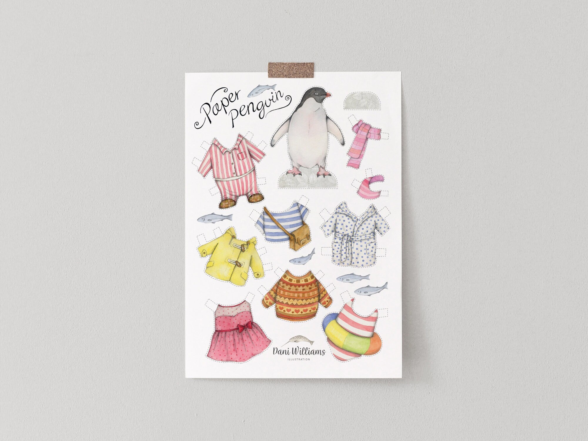 Printable Paper Dolls Dress up Kit Floral Daisy Outfits -  Portugal