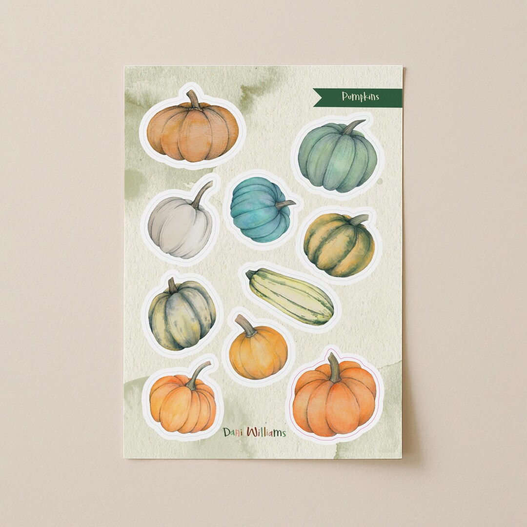 Pumpkins Paper Sticker Sheet - Etsy