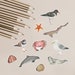 Animal stickers - seashore wildlife sticker pack 