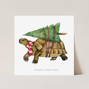 Tortoise animal Christmas card image 3