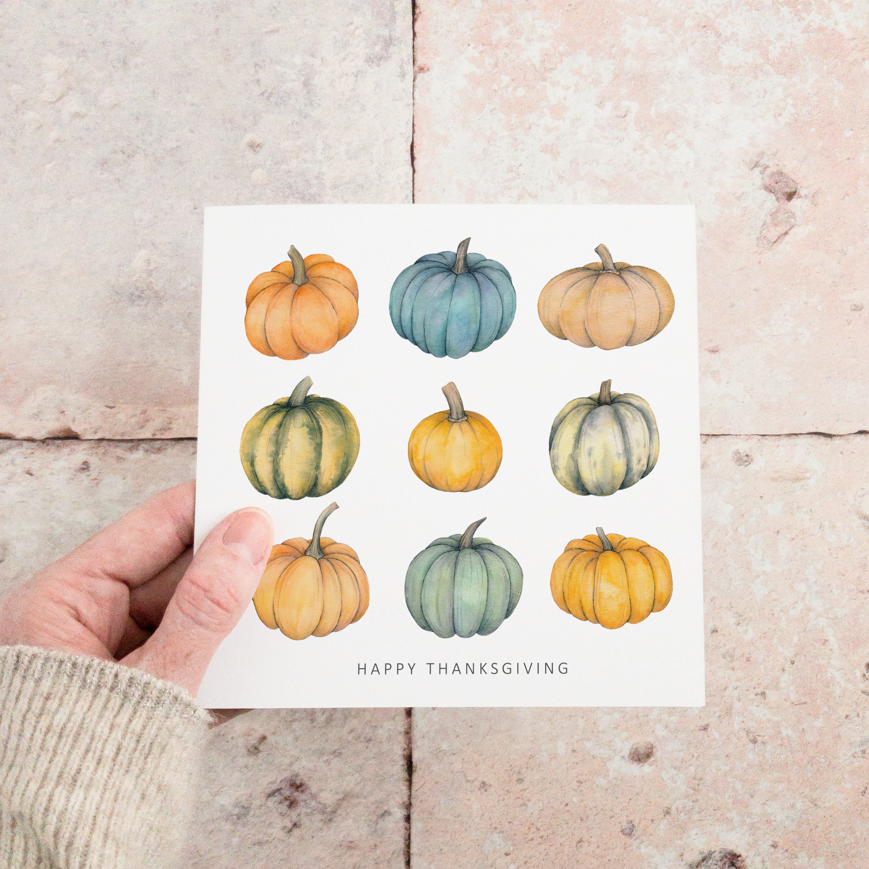 Thanksgiving Pumpkins Card - Etsy UK