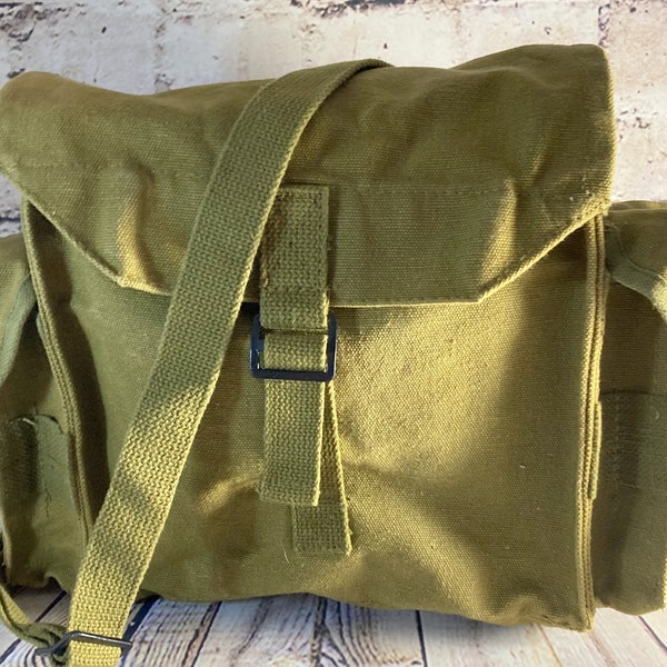 Vintage Army Canvas Messenger Bag / Camera Bag