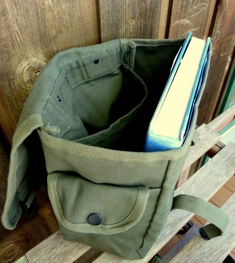 Small Canvas Messenger Backpack / Rucksack Hand Painted Etsy