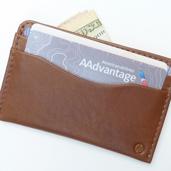 Leather Credit Card Wallet -  Stocking Stuffer - Alternative Apparel
