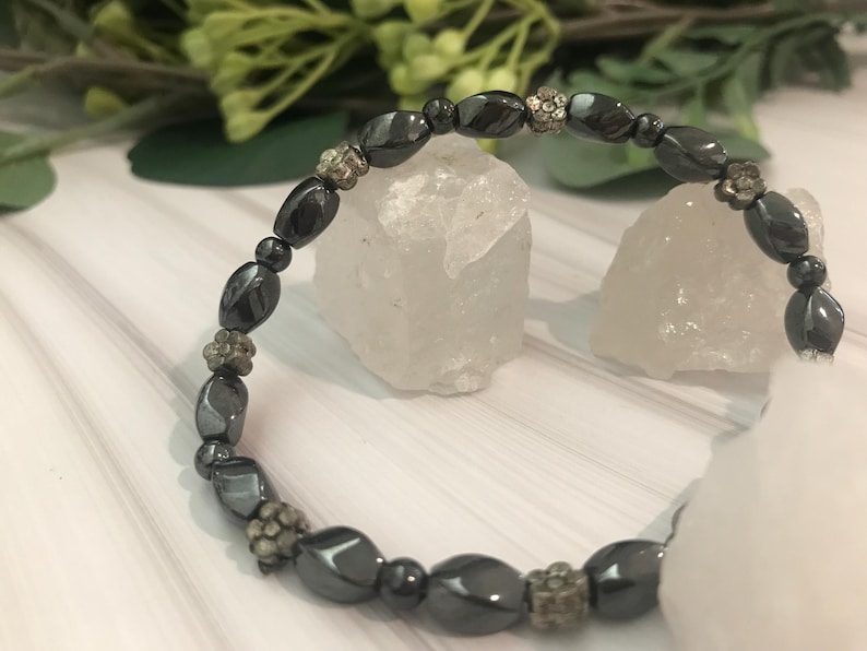 Magnetic therapy bracelet | Pain-relief | Circulation boosting | Anxiety busting | Hematite single-strand bracelet for overall wellness bild 6