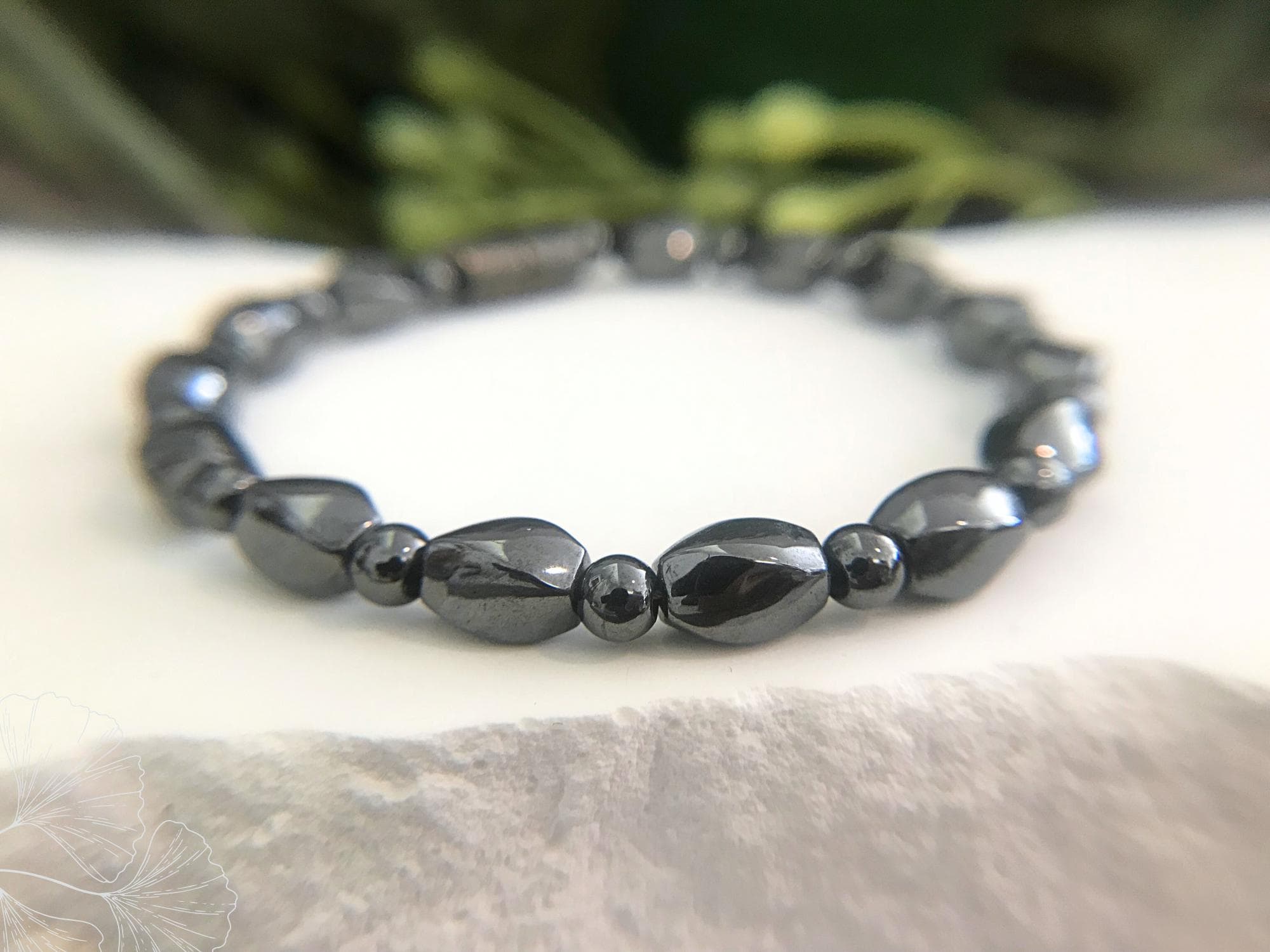 WAINIS 10 Braccialetti Terapia In Ematite E Pietre Naturali – 8 Mm, Elastici, Antistress - 2
