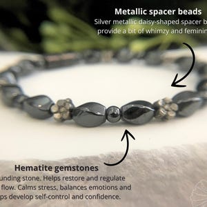 Magnetic therapy bracelet | Pain-relief | Circulation boosting | Anxiety busting | Hematite single-strand bracelet for overall wellness bild 2
