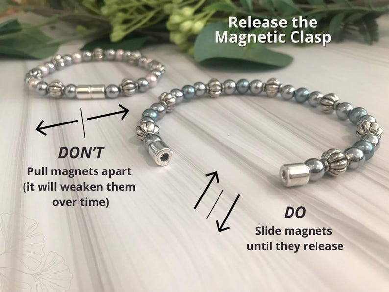 Magnetic therapy bracelet | Pain-relief | Circulation boosting | Anxiety busting | Hematite single-strand bracelet for overall wellness bild 9