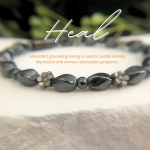 Magnetic therapy bracelet | Pain-relief | Circulation boosting | Anxiety busting | Hematite single-strand bracelet for overall wellness bild 7