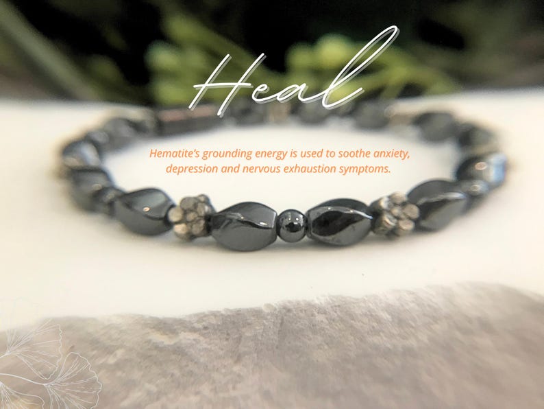 Magnetic therapy bracelet | Pain-relief | Circulation boosting | Anxiety busting | Hematite single-strand bracelet for overall wellness bild 7
