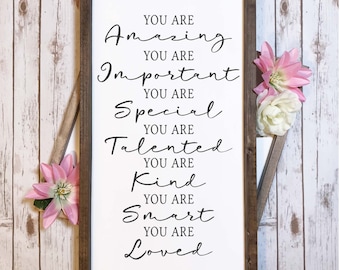 You Are Amazing - Farmhouse Style, Graduation Gift, Motivational Gift