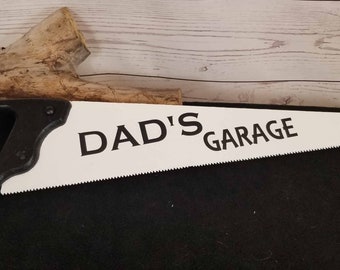 Dad's Garage Repurposed Hand Saw Father's Day Gift
