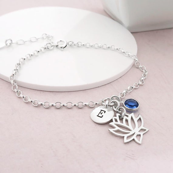 Lex /& Lu Sterling Silver 5mm Charm Link Bracelet-Prime