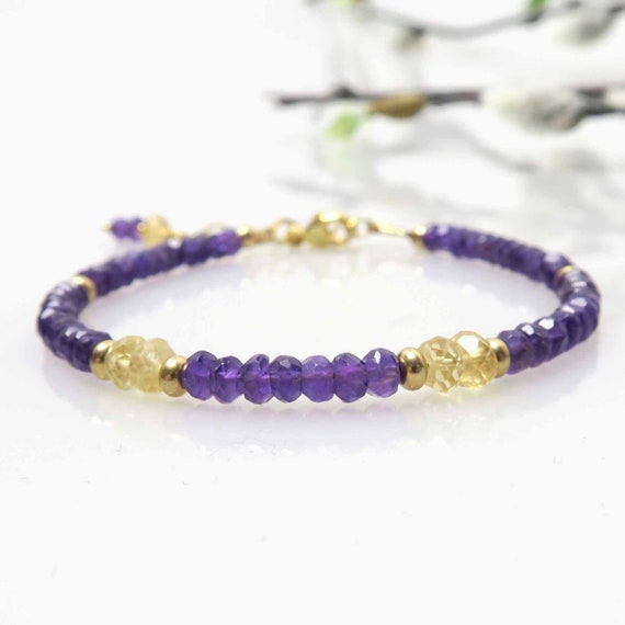 Amethyst and citrine bracelet Clearance