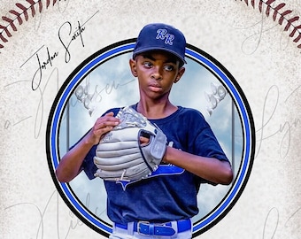 Sports Baseball Template, Baseball Background, Digital Sports Template, Digital Baseball Template