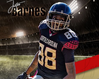 Stormy Football, Sports Background, Digital Sports Template, Digital Photo Template