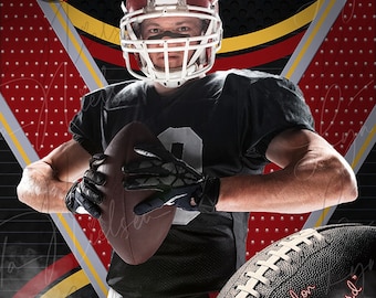 Football Perforated V Shaped Leather Sports Background, Digital Sports Template, Digital Photo Template