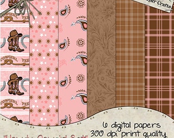 Howdy Cowgirl - Digital Papers