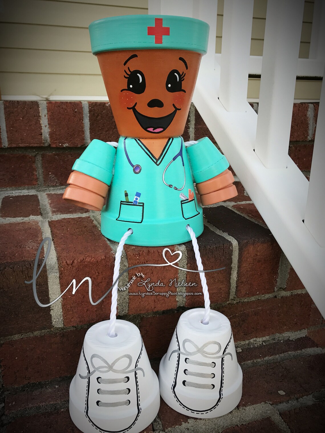 Clay Pot DOCTOR NURSE DENTIST Hand Painted Terra Cotta Etsy