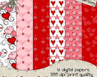 Heart Crazy - Digital Papers