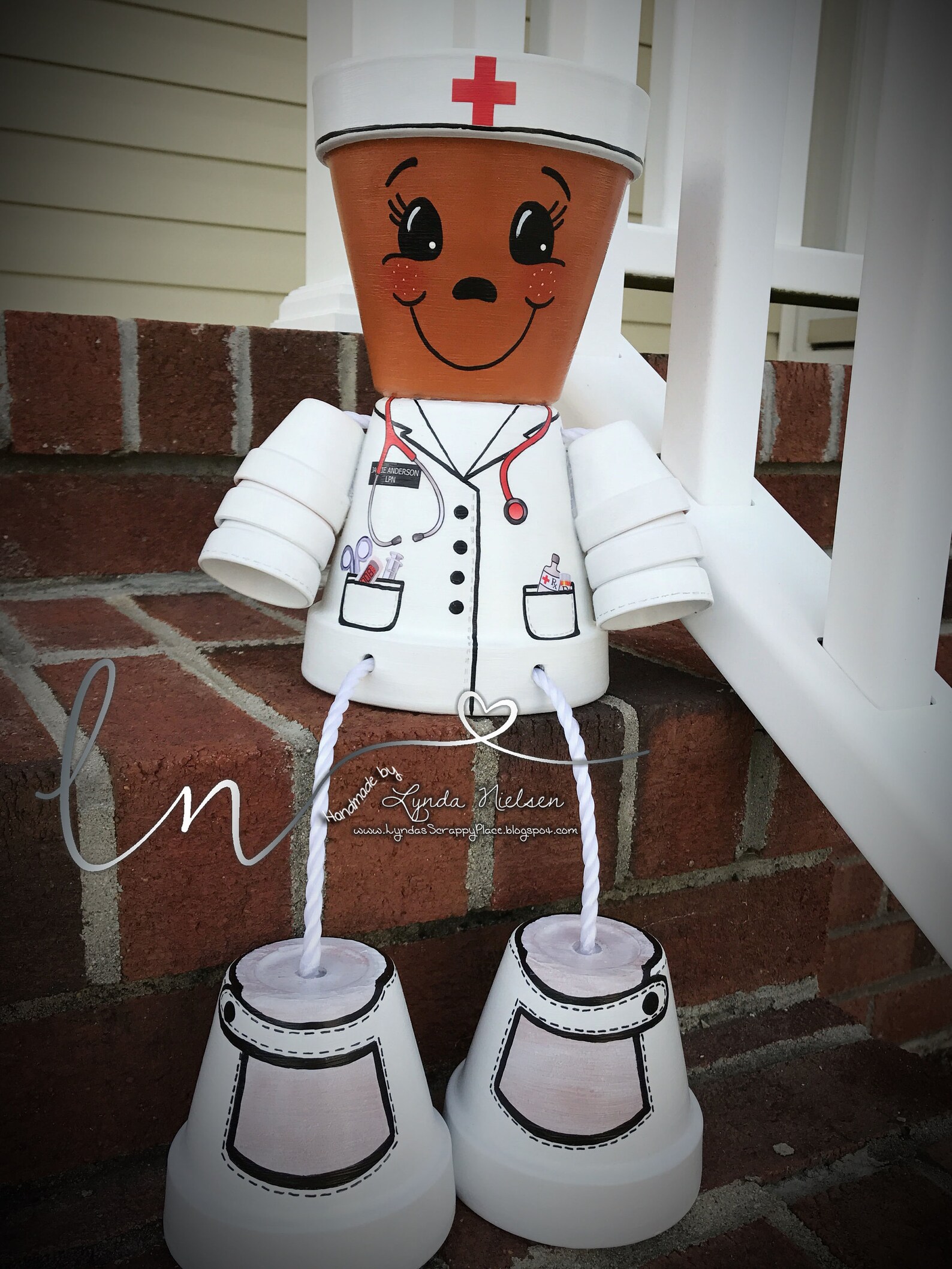 Clay Pot DOCTOR NURSE DENTIST Hand Painted Terra Cotta Etsy