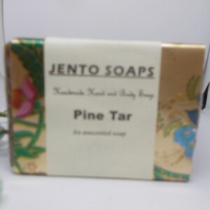 Pine Tar Homemade soap, cold process soap, perfect gift for sensitive skin, delicate skin soap, spa soap, unscented soap, Olive oil soap