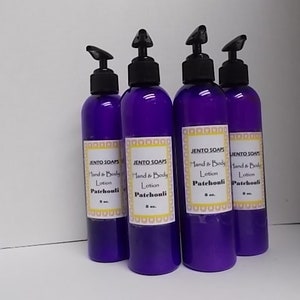 Patchouli Lotion, patchouli homemade lotion, body lotion, hand lotion, paraben free lotion gift for mom, Christmas gift for patchouli lover image 2