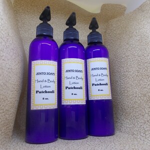 Patchouli Lotion, patchouli homemade lotion, body lotion, hand lotion, paraben free lotion gift for mom, Christmas gift for patchouli lover image 5