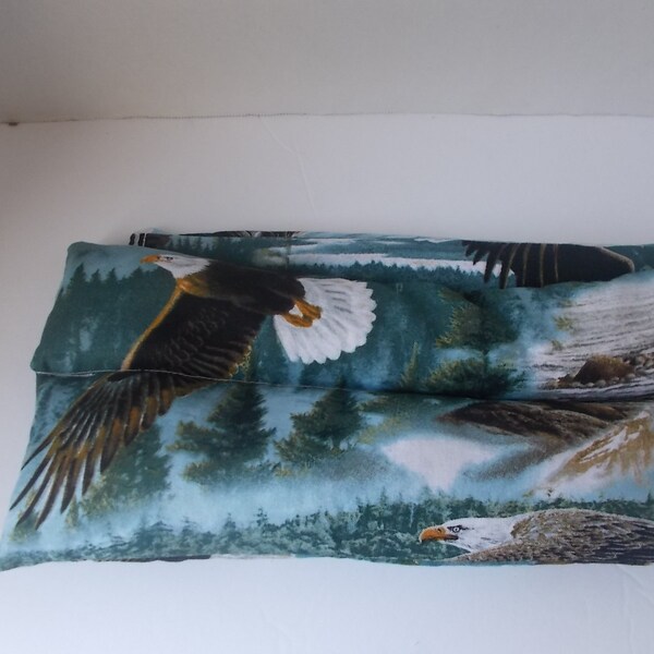 Eagle Fabric, Neck and Shoulder Warmer, Rice Bag with or without scent,  Moist Heat, Therapeutic,Microwavable,Hot or Cold pack,Reusable,gift