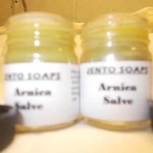 Arnica Salve with comfrey natural skin care, self care, herbal silky salve or balm