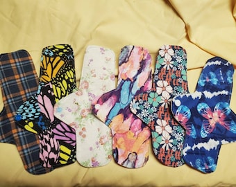 Flannel 3-Layer Cloth Pad, 9 inch Cotton Topped