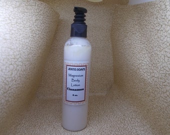 Cinnamon Magnesium Body Lotion, Magnesium Body Lotion, Hand and Body Lotion, Mineral Rich, Magnesium Lotion, Spa Gift, Gift for teenager