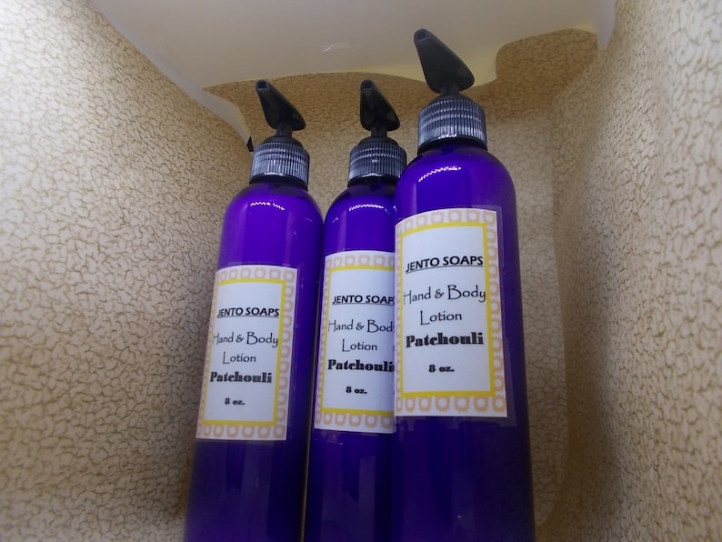 Patchouli Lotion, patchouli homemade lotion, body lotion, hand lotion, paraben free lotion gift for mom, Christmas gift for patchouli lover image 6