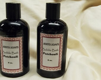 Patchouli Bubble Bath, made with Dark Patchouli Essential Oil,  Bubble Bath, Made to Order