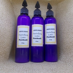 Patchouli Lotion, patchouli homemade lotion, body lotion, hand lotion, paraben free lotion gift for mom, Christmas gift for patchouli lover image 4