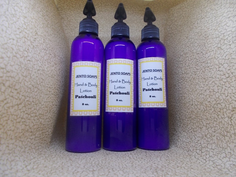 Patchouli Lotion, patchouli homemade lotion, body lotion, hand lotion, paraben free lotion gift for mom, Christmas gift for patchouli lover image 4