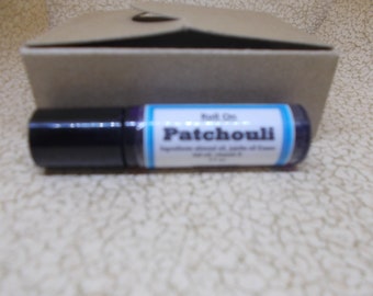 Patchouli Roll On Essential Oil, Ready to use, Natural Dark Patchouli Essential Oil, All Natural Body Oil, Natural Perfume Oil, Gift For Dad