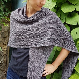 Noctua Shawl knitting pattern - english & french