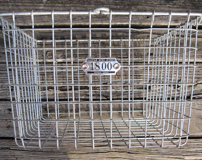 Pair Vintage Gym Locker Baskets Metal Industrial Kaspar Wire Works Etsy